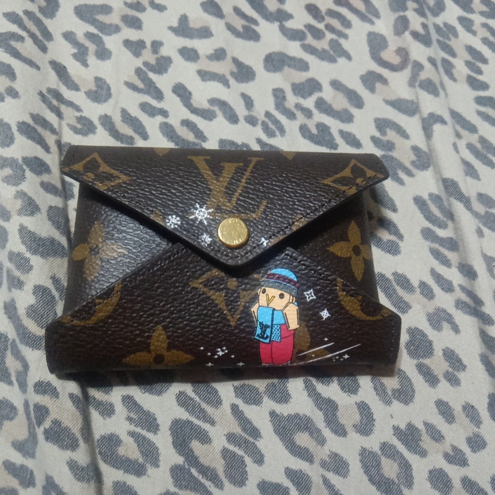 Louis Vuitton Brown Wallet with Snowman Design